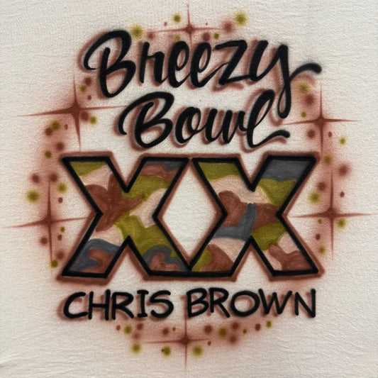 Chris Brown Breezy Bowl XX Tour Airbrushed T-Shirt