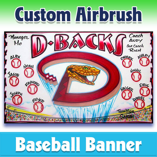 Airbrush Baseball Banner - Diamondbacks -1005