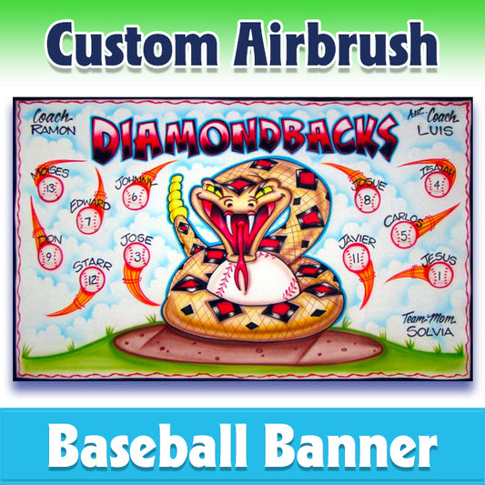 Airbrush Baseball Banner - Diamondbacks -1015
