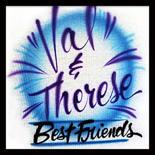 Airbrush T-Shirt  -  Best Friends - You Choose Colors