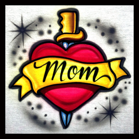 Airbrush T-Shirt  - Mom - You Choose Color