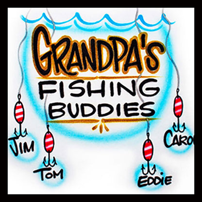 Airbrush T-shirt * Grandpa's * Fishin' Buddies * Grand-kids * Family