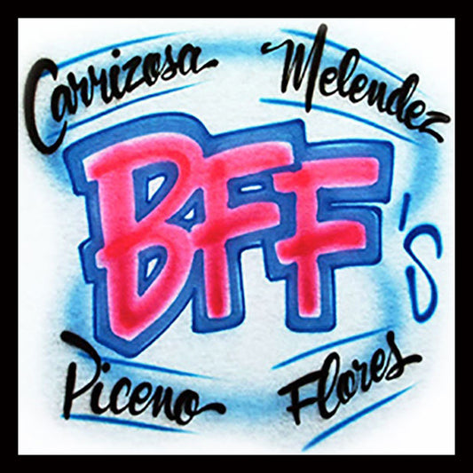 Airbrushed T-shirt - BFF's - You Choose Color