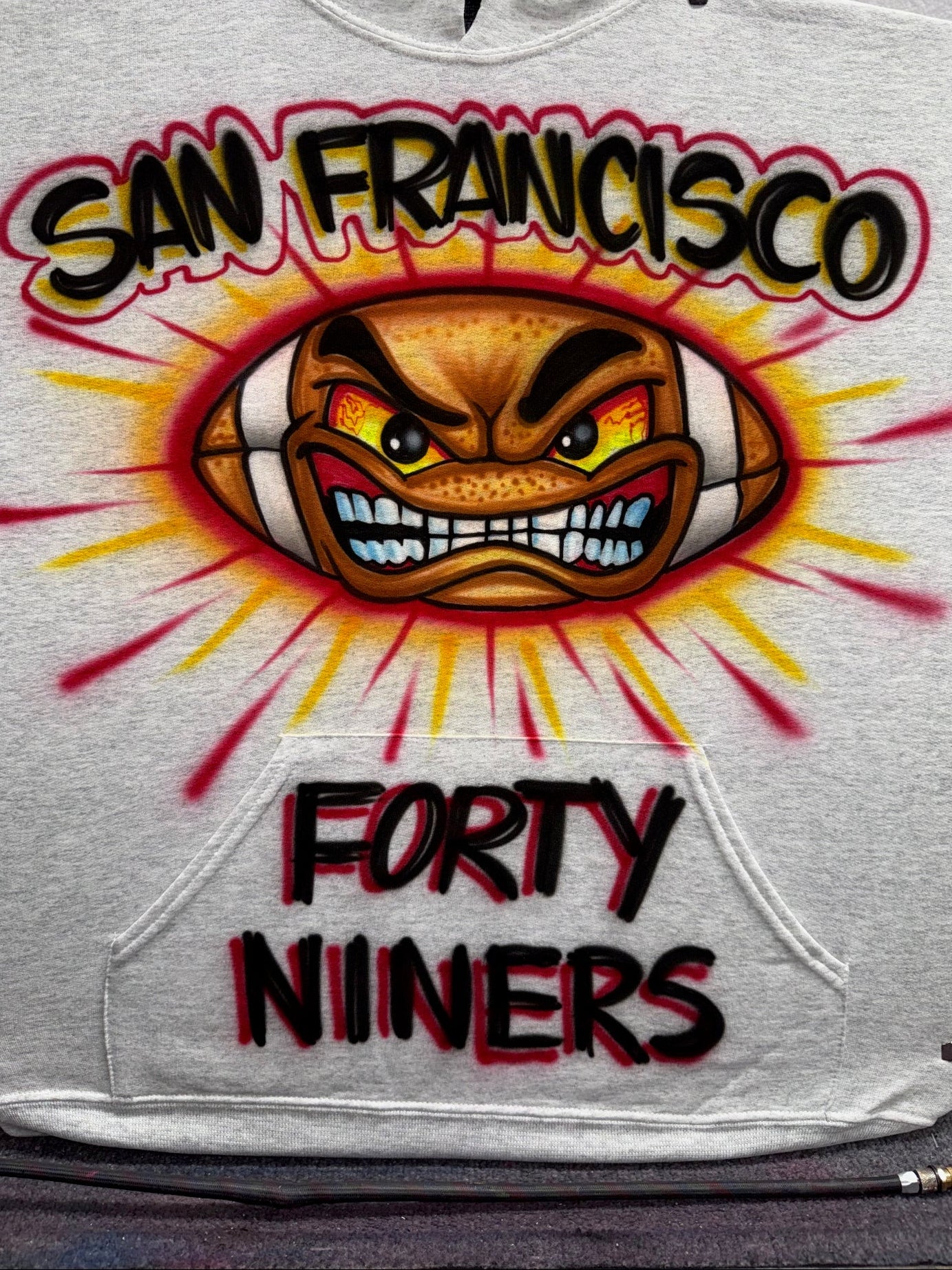 Custom Airbrushed Football T-Shirt — Your Team Name (Personalized)