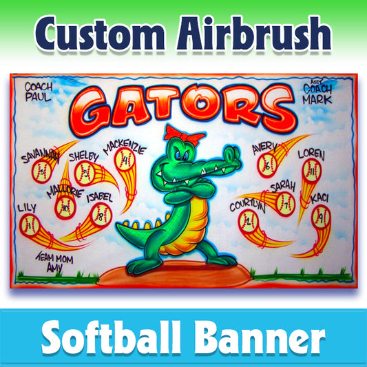 Airbrush Softball Banner - Alligators -2003