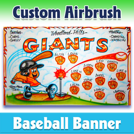 Airbrush Baseball Banner - Giants -1001