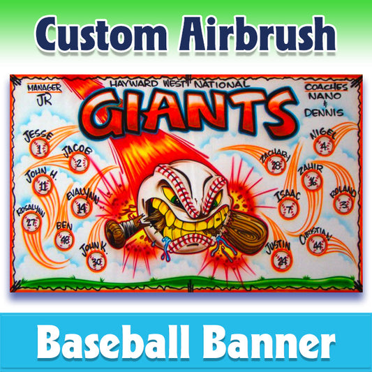 Airbrush Baseball Banner - Giants -1002