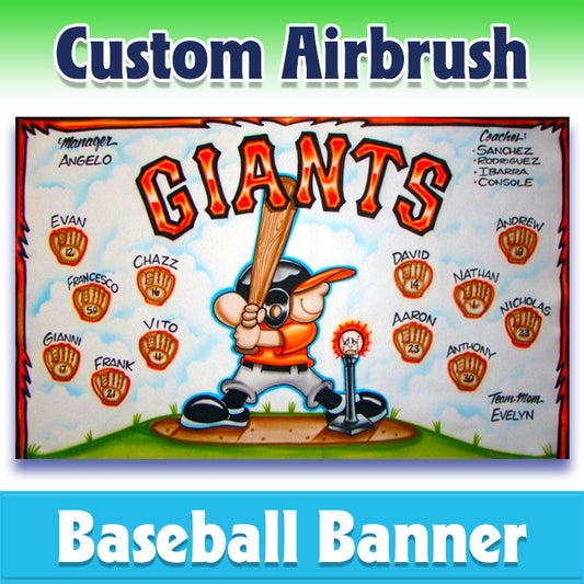 Airbrush Baseball Banner - Giants -1003