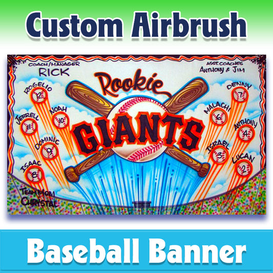 Airbrush Baseball Banner - Giants -1004