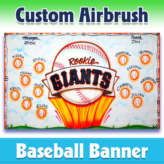 Airbrush Baseball Banner - Giants -1006