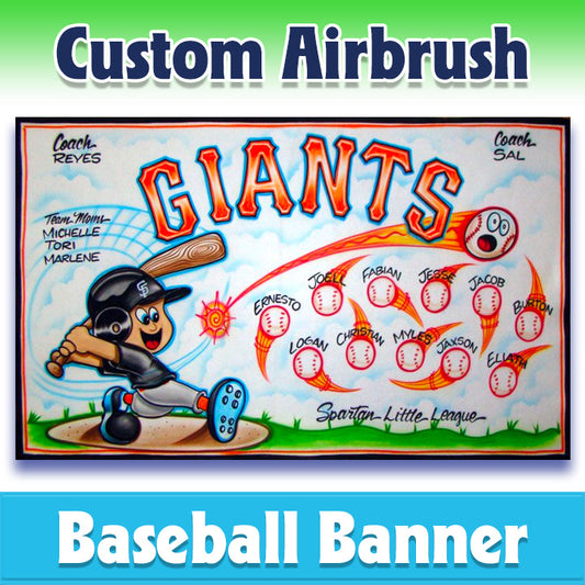 Airbrush Baseball Banner - Giants -1007
