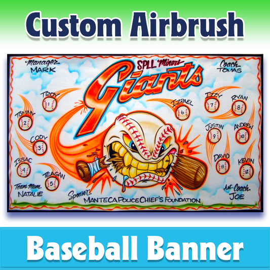 Airbrush Baseball Banner - Giants -1008