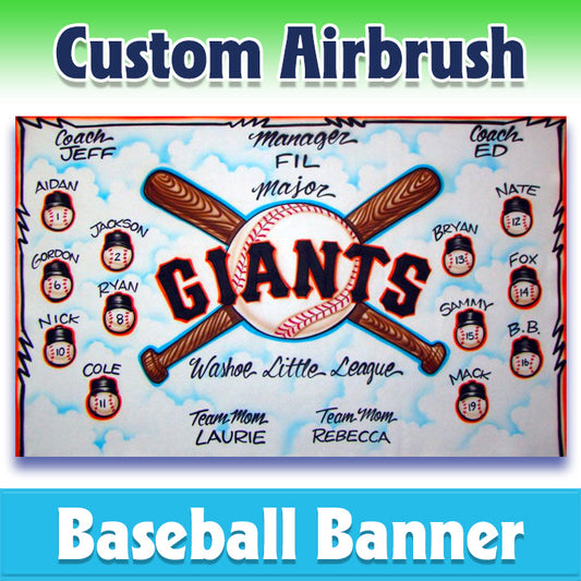 Airbrush Baseball Banner - Giants -1009