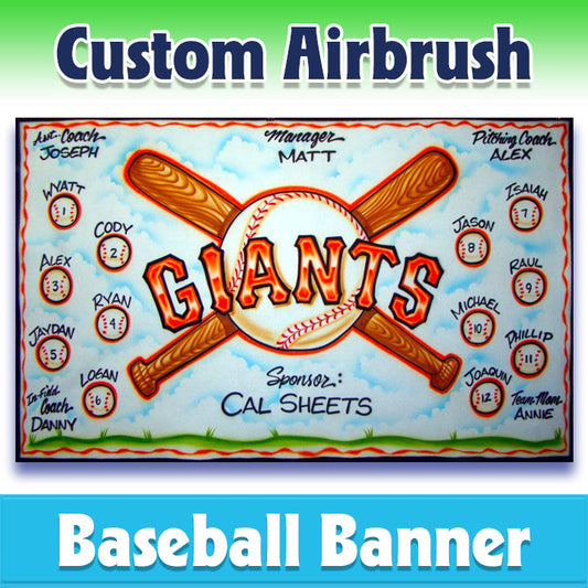 Airbrush Baseball Banner - Giants -1010