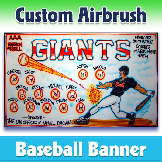 Airbrush Baseball Banner - Giants -1011