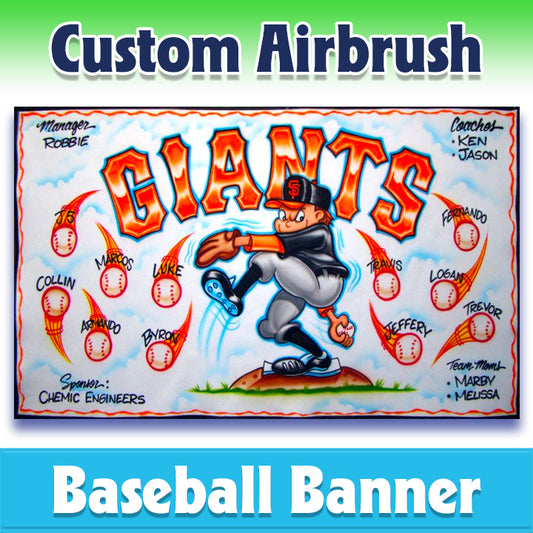Airbrush Baseball Banner - Giants -1012