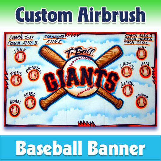 Airbrush Baseball Banner - Giants -1013