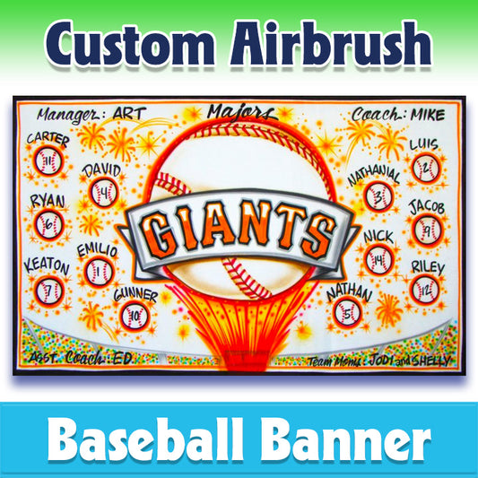 Airbrush Baseball Banner - Giants -1014