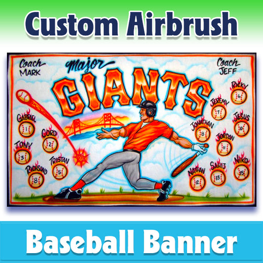 Airbrush Baseball Banner - Giants -1015