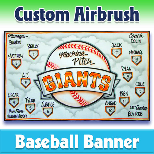 Airbrush Baseball Banner - Giants -1016
