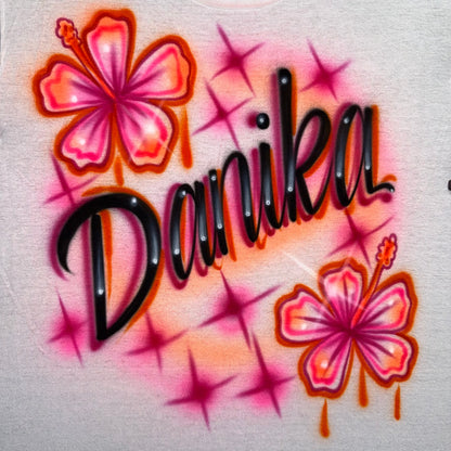 Sun Kissed Airbrushed Hibiscus Shirt