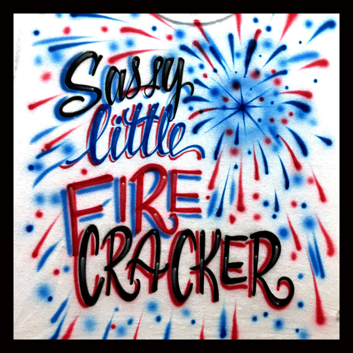 Airbrush T-Shirt - 4th of July - Firecracker - Fireworks - Patriotic - Independence Day