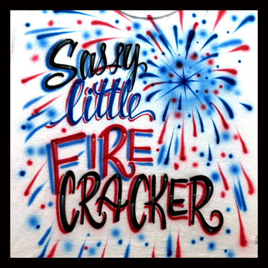 Airbrush T-Shirt - 4th of July - Firecracker - Fireworks - Patriotic - Independence Day