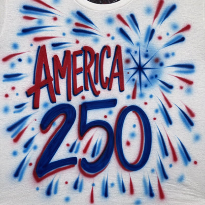 Airbrush T-Shirt - 4th of July - Firecracker - Fireworks - Patriotic - Independence Day