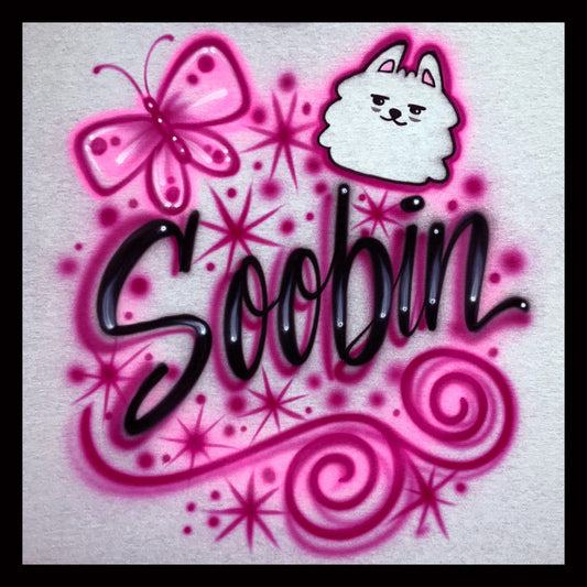 Airbrushed T-shirt - Soobin - Choi Yong Meong Head