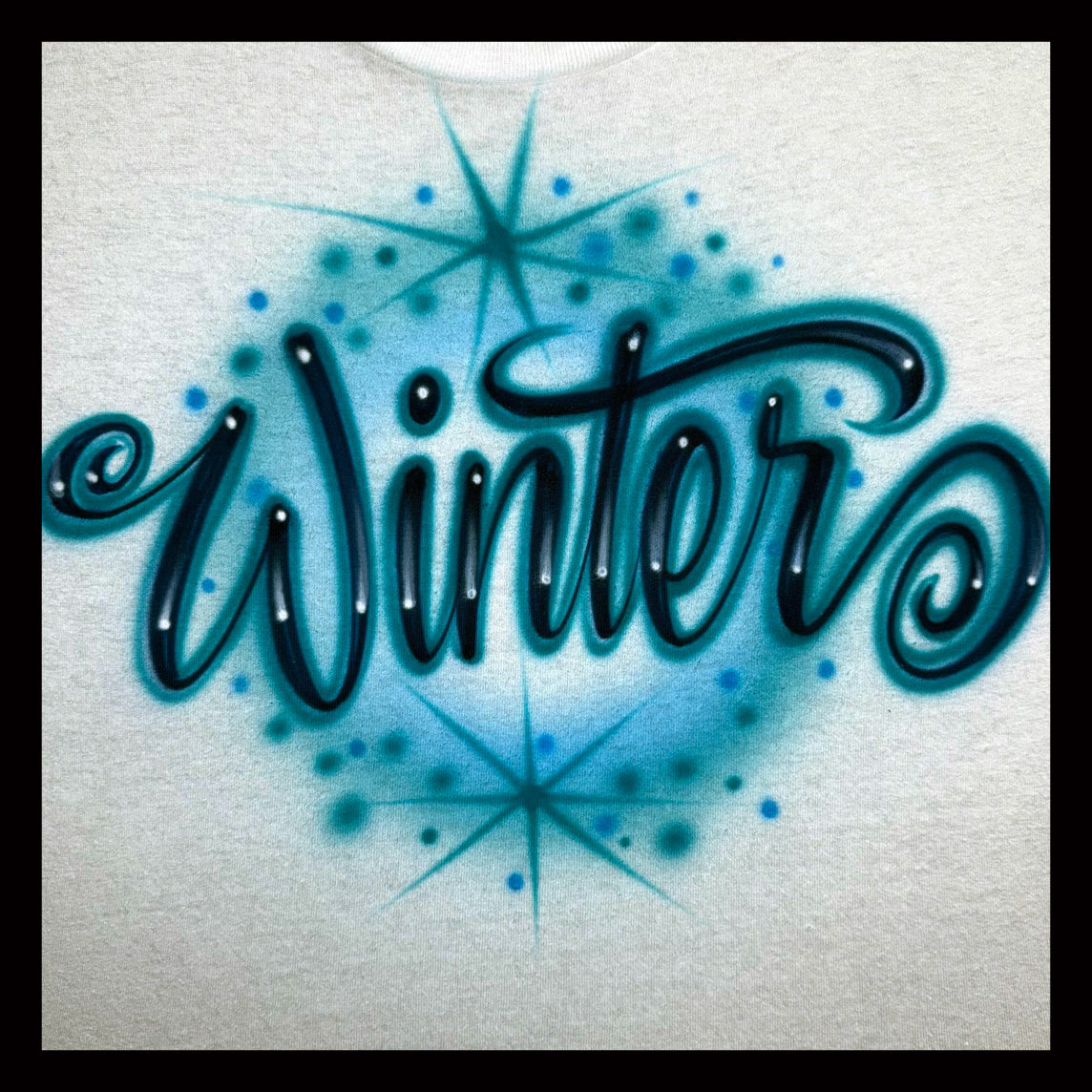 Aespa Winter Kpop airbrushed t-shirt with swirls