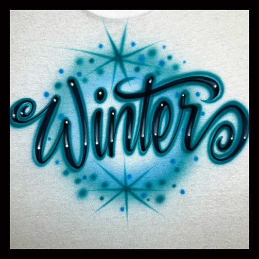 Aespa Winter Kpop airbrushed t-shirt with swirls