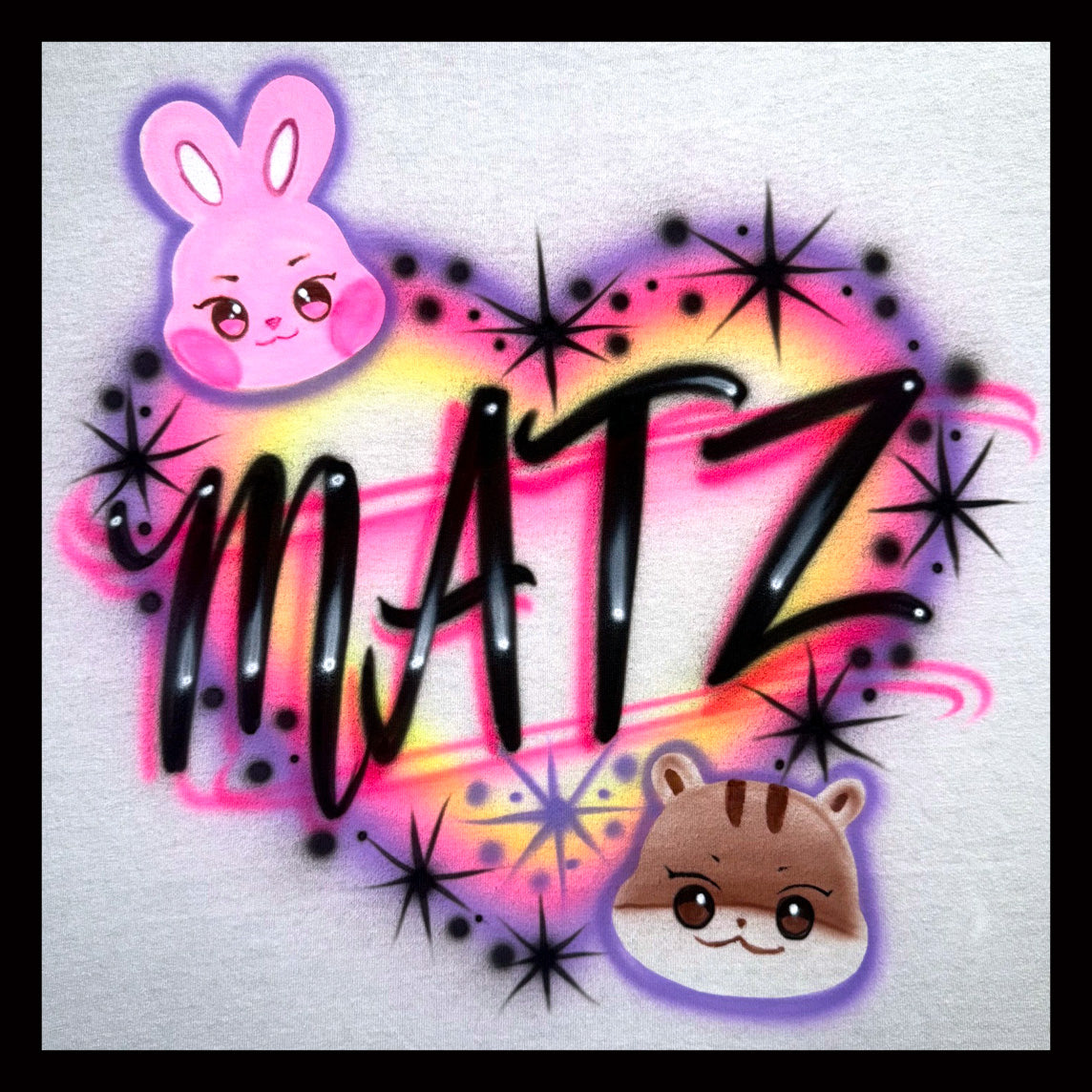 MATZ Heart Airbrush T-Shirt – Seonghwa & Hongjoong + Jjoongrami & Ddeongbyeoli