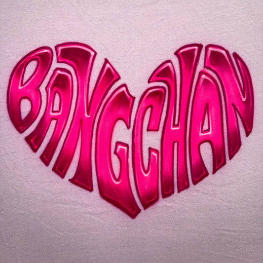 Bang Chan Heart-Shaped Airbrushed T-Shirt – Stray Kids Fan Merch