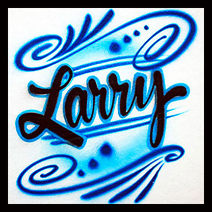 Script Name  * Airbrushed T-Shirt * Your Name * You Choose Color