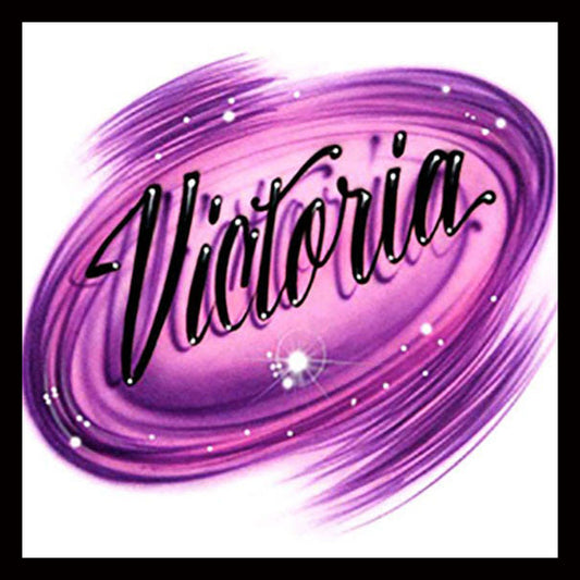 Galaxy Swirl Name Design * Airbrushed T-shirt * Your Name * You Choose Color