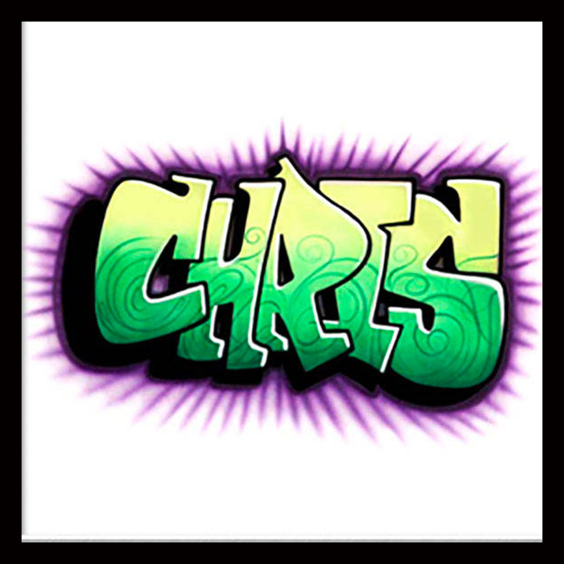Graffiti Name Design *Airbrushed  T-shirt * Your Name * You Choose Color