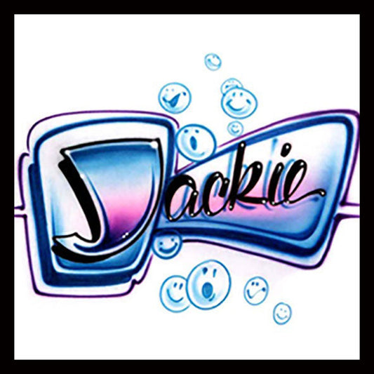 Block Name w/ Bubbles Design * Airbrushed T-Shirt * Your Name * You Choose Color