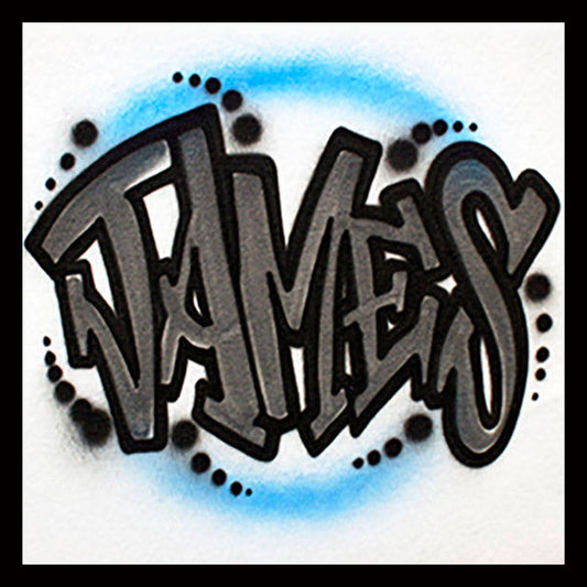 Graffiti Name Design *Airbrushed  T-shirt * Your Name * You Choose Color