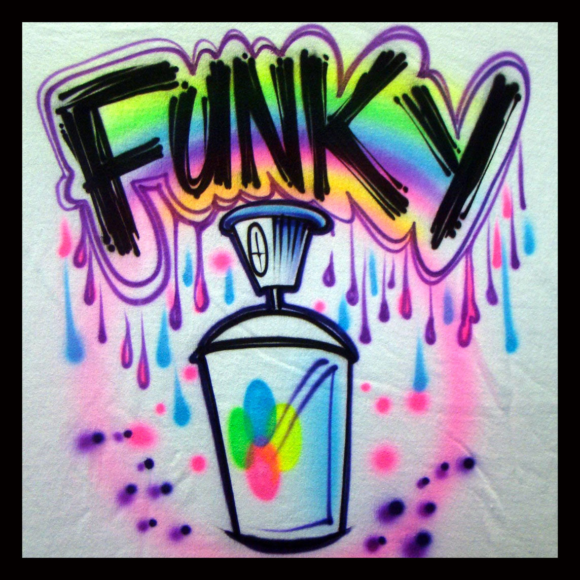 Airbrush T-shirt - Graffiti - Airbrushed T-Shirt - Spray Paint - Hip Hop - Custom - Gift - 80's/90's
