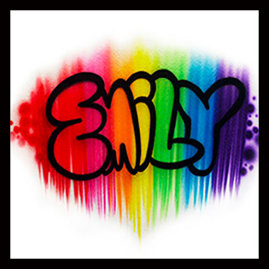 Airbrushed T-Shirt * Your Name * You Choose Color