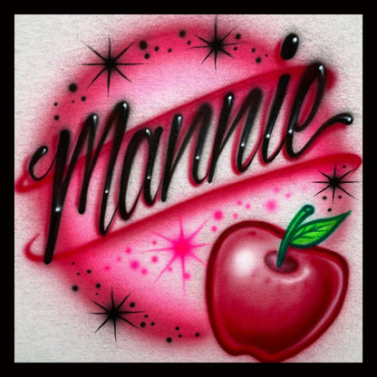 Airbrush T-shirt * Apple * Your Name