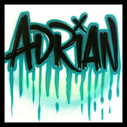Airbrush T-shirt - Drippy - Scratch - Name - Airbrushed T-Shirt - Personalized - Gift - Custom