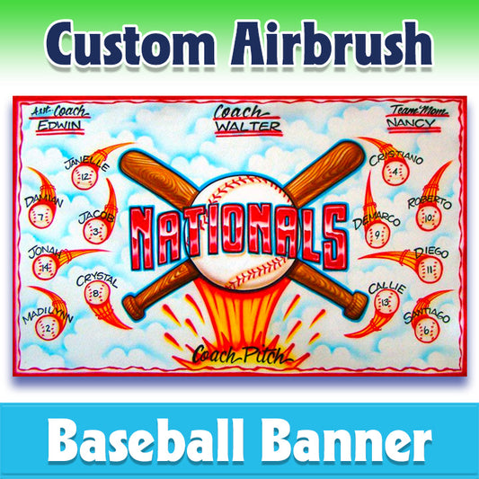 Airbrush Baseball Banner - Nationals -1001