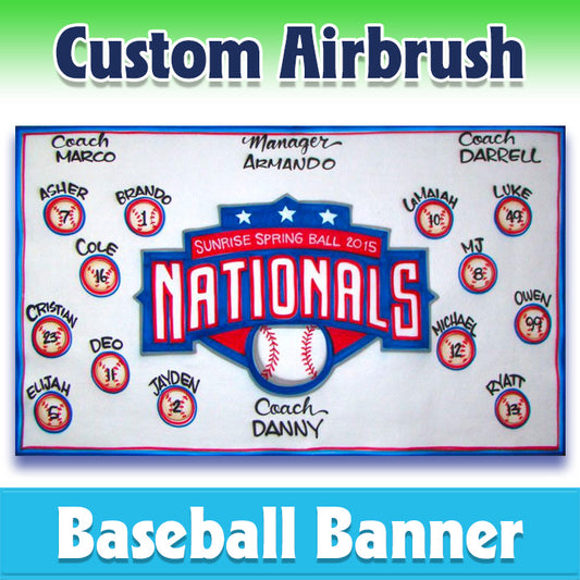 Airbrush Baseball Banner - Nationals -1002