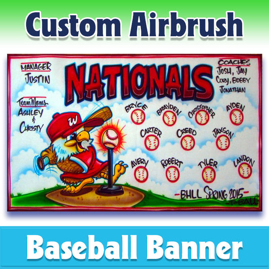 Airbrush Baseball Banner - Nationals -1003