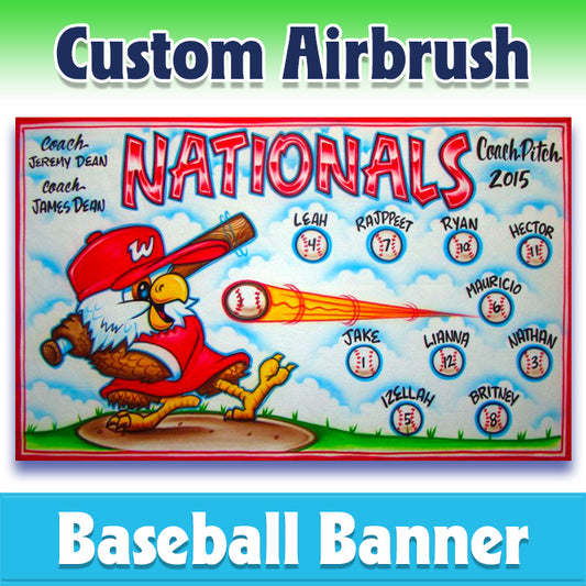 Airbrush Baseball Banner - Nationals -1005