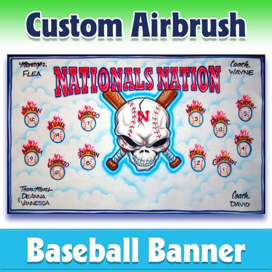 Airbrush Baseball Banner - Nationals -1006