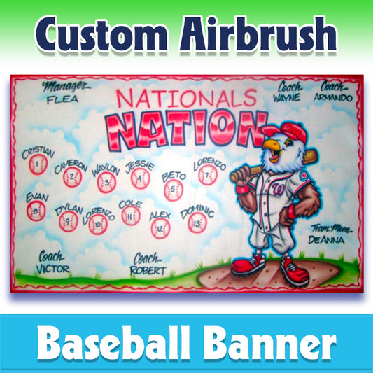 Airbrush Baseball Banner - Nationals -1007