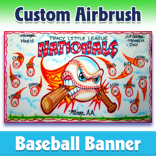 Airbrush Baseball Banner - Nationals -1011
