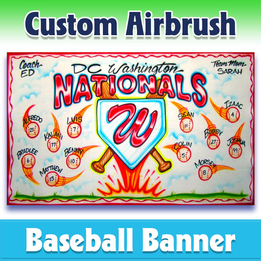 Airbrush Baseball Banner - Nationals -1012